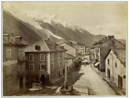 ND. France, Le Mont Blanc, Vue Prise De Chamonix Vintage Albumen Print. Tirage Albuminé 21x27 Circa 1880 - Autres & Non Classés