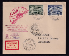 SU.-Zeppelin-Brief, Mi.-Nr. 402-405 B Auf Eingeschriebenem Brief Bzw Karte. - Other & Unclassified