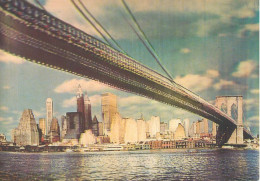 United States New York Brooklyn Bridge Lenticular Stereo 3D Postcard Format 11 X 16 Cm - Ponts & Tunnels
