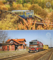 2 Calendars Diesl Trains, Locomotive, Doupovské Dráhy, Czech Rep., 2022, 90 X 50 Mm - Kleinformat : 2001-...