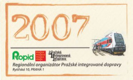 Trains, Locomotive, ROPID Praha, Czech Rep., 2007, 90 X 55 Mm - Tamaño Pequeño : 2001-...