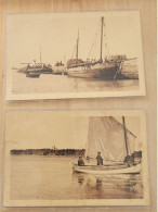 Lot De 2 Cartes Larmor Baden Bateaux Animées - Autres & Non Classés