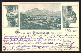 AK Reichenhall, Zwei Ansichten Einer Villa, Gesamtansicht Der Ortschaft  - Bad Reichenhall
