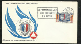 FDC  Lettre Premier Jour Illustrée  N° 1404 Paris Le 8/2/1964  Protection Civile Avec Flamme  B/TB Voir Scan Soldé ! ! ! - 1960-1969