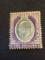 MALTA  SG 61  1s Grey And Violet  MH*  CV £50 - Malta (...-1964)