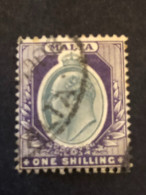 MALTA  SG 54  1s Grey And Violet  FU - Malta (...-1964)