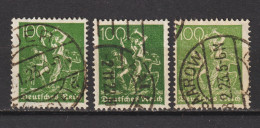 MiNr. 187 A,b,c Gestempelt, Geprüft  (0411) - Oblitérés