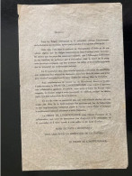 Tract Presse Clandestine Résistance Belge WWII WW2 'Monsieur, Tous Les Belges Célébreront Le 11 Novembre Comme... - Dokumente