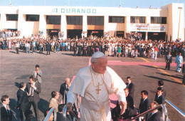 Pope John Paul II Papal Travels Postcard Durango Airport - Papas