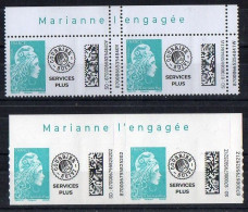 4 TIMBRES  LETTRE SERVICE PLUS ( 2 Gommées + 2 Adhésifs ) - Haut De Feuille - TTB - Unused Stamps
