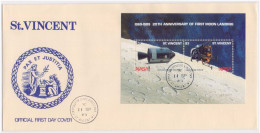 NASA  Apollo II Mission, Module Columbia, Lunar Module Eagle First Landing On The Moon, Space, Science, Astronomy MS FDC - Astronomùia