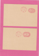 2 VERSCHIEDENE FREISTEMPELN AUF 2 POSTKARTEN. - Covers & Documents