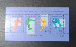 FINLANDIA DEPORTES 1991 Yv BF 8 MNH - Blocchi E Foglietti