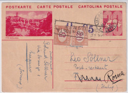 Bildpostkarte Fribourg Mit Italienischem Strafporto - Gelaufen 1933 Ab Lugano Nach ROMA - Interi Postali