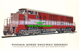 R572012 Victoria Mines Railway. Brazil. Type M 4000 Diesel Hydraulic Locomotive - Monde