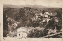 XXX -(06) CAGNES - VUE SUR LE VIEUX CAGNES ET LA CHAINE DES ALPES  -  2 SCANS - Cagnes-sur-Mer