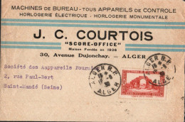 ALGERIE LETTRE A EN TETE DE ALGER POUR LA FRANCE 1939 - Cartas & Documentos