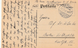 4935 29  Feldpostkarte 25-02-1916 Lohmen (sachsen)- Berlin. Absender Dr Schulze, Krankenpfleger Deutsch - War 1914-18