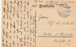 4935 29  Feldpostkarte 25-02-1916 Lohmen (sachsen)- Berlin. Absender Dr Schulze, Krankenpfleger Deutsch - Weltkrieg 1914-18