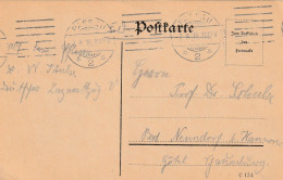 4935 47 Feldpostkarte 07-08-1916 München- Bad Nenndorf. Absender Dr Schulze, Krankenpfleger Deutsche Laz - Weltkrieg 1914-18