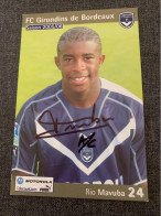 Carte Postale Football Rio Mavuba Signée De Bordeaux 2005/2006 - Calcio