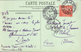 TUNISIE SEUL SUR LETTRE POUR LA FRANCE 1907 - Lettres & Documents