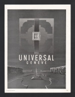 Pub Papier 1950 Horlogerie Montres Montre UNIVERSAL Geneve Suisse Dos Gaine Scandale Dessin Femme - Advertising
