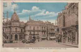 XXX -(16) ANGOULEME - PLACE MARENGO ET CAISSE D' EPARGNE - ANIMATION - AUTOMOBILES - COMMERCES- 2 SCANS - Angouleme