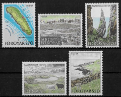 FEROE - TOURISME - L'ILE HESTUR - N° 148 A 152 - NEUF** MNH - Féroé (Iles)