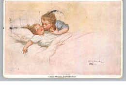 KINDER - "Guten Morgen, Schwesterchen", Künstler Wally Fialkowska - Children's Drawings