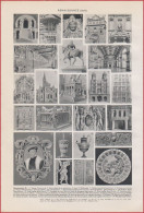 Renaissance. Architecture, Mobilier, Objets D'art. Divers Vues. Larousse 1948. - Historical Documents