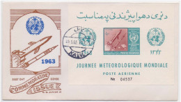 World Meteorological Day, Rocket, Science, Saturn Planet, Space, Meteorology, Kabul Afghanistan  IMPERF MS FDC 1963 - Afganistán