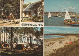 XXX -(29) PRESQU' ILE DE CROZON - CAMPING LES PINS - CARTE MULTIVUES COULEURS - 2 SCANS - Crozon