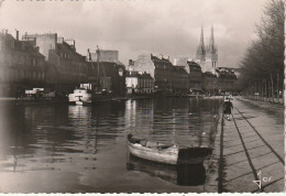 XXX -(29) QUIMPER - LES BORDS DE L' ODET ET LA CATHEDRALE VUS DES ALLEES DE LOCMARIA - 2 SCANS - Quimper