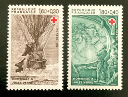 1982 FRANCE N 2247/48 CROIX ROUGE HOMMAGE À JULES VERNE - NEUF** - Unused Stamps