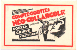 Publicité : Santé : " Compte-Gouttes -- Néo-Collargol 1% " : Coryza - Grippe - Végétation : Docteur Martinet - Paris - Reclame