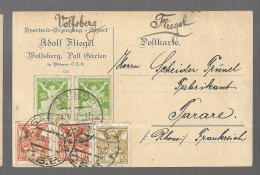 Carte Postale Commerciale à En-tête Adolf Fliegel, Wolfsberg (in Böhmen) - (13664) - Cartas & Documentos