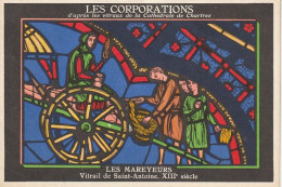 XXX - LES MAREYEURS ( LES CORPORATIONS , VITRAUX CATHEDRALE DE CHARTRES )- CARTE PUBLICITAIRE SOCIETE " SPECIA " - Advertising