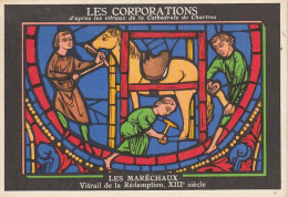 XXX - LES MARECHAUX ( LES CORPORATIONS , VITRAUX CATHEDRALE DE CHARTRES )- CARTE PUBLICITAIRE SOCIETE " SPECIA " - Publicités