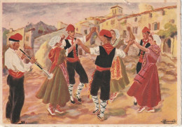 XXX -(66) EN PARCOURANT LE ROUSSILLON - LA " SARDANA " - DANSEURS - ILLUSTRATEUR HOMUALK - 2 SCANS - Homualk