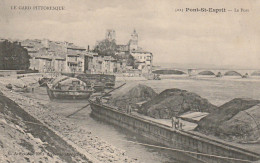 XXX -(30) PONT SAINT ESPRIT - LE PORT - BARGES , PENICHES - 2 SCANS - Pont-Saint-Esprit