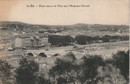 XXX -(30) ALES - PONT VIEUX ET VUE SUR L' AVENUE CARNOT - 2 SCANS - Alès