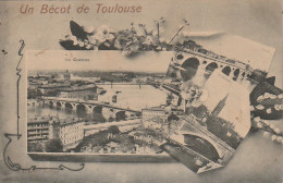 XXX -(31) " UN BECOT DE TOULOUSE " - CARTE FANTAISIE MULTIVUES - 2 SCANS - Toulouse