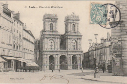 XXX -(32) AUCH - PLACE DE LA REPUBLIQUE - CAFE DE FRANCE - 2 SCANS - Auch