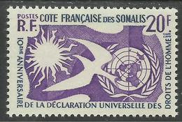 COTE FRANCAISE DES SOMALIS 1958 YT 291** - Ongebruikt