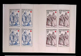 CL, Carnet, Croix Rouge, 1957, 82 Blocs De 4 Timbres, 8 Timbres, Jacques Callot, 2 Scans - Red Cross