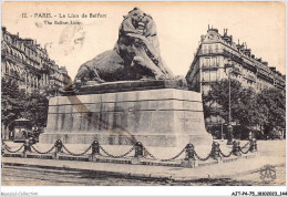 AJTP4-75-0485 - PARIS - Le Lion De Belfort  - Statues