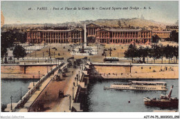 AJTP4-75-0439 - PARIS - Pont Et Place De La Concorde  - Cartas Panorámicas