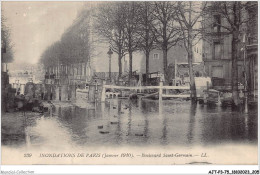 AJTP3-75-0395 - INNONDATION - Boulevard Saint-Germain - Inondations De 1910