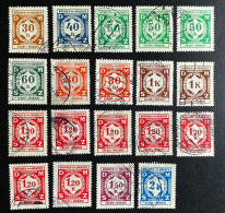 Deutsches Reich Böhmen Und Mähren 1941 Dienstmarken 19 Werte Gestempelt/o - Used Stamps